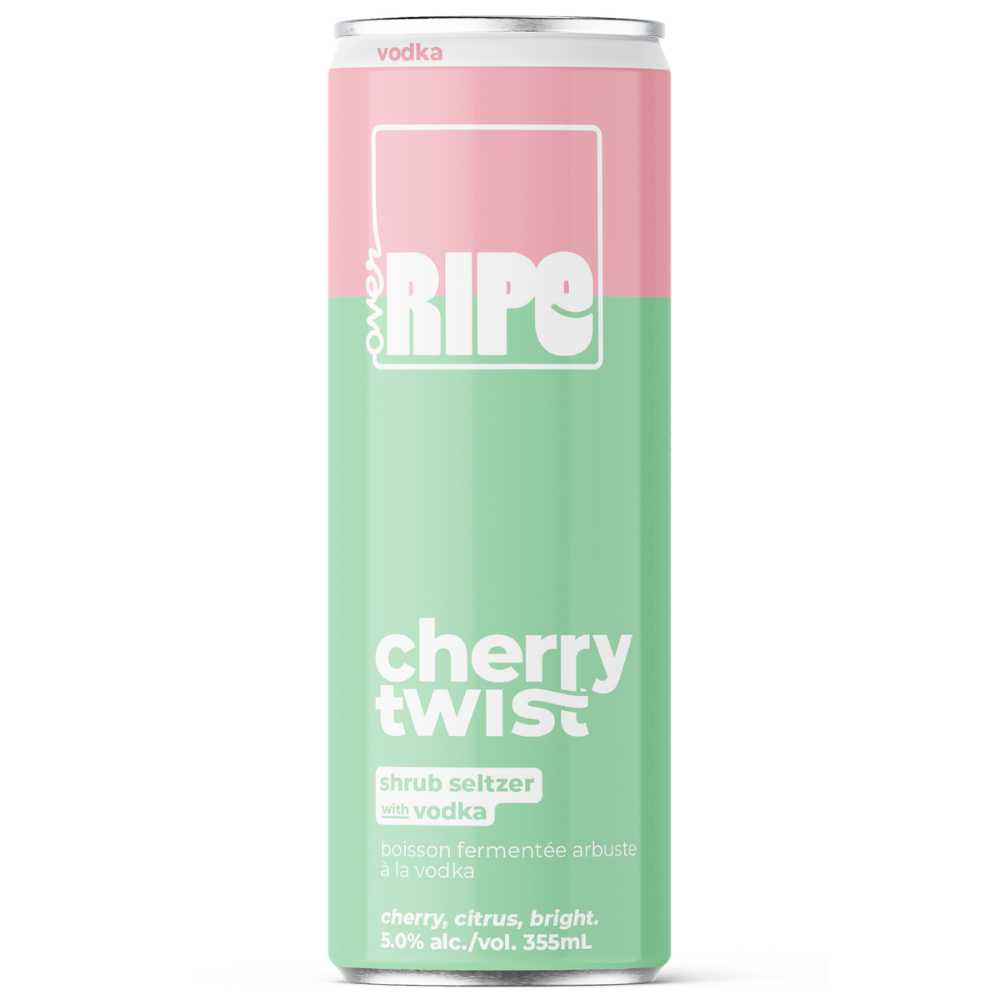 Cherry Twist Shrub Seltzer with Vodka